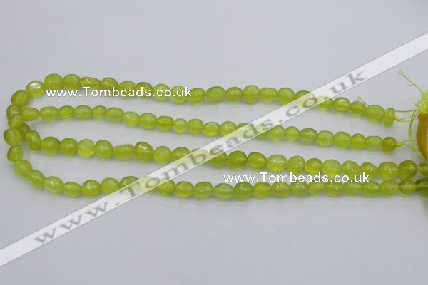 CKA215 15.5 inches 6*8mm nuggets Korean jade gemstone beads