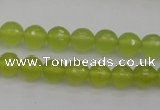 CKA218 15.5 inches 8mm faceted round Korean jade gemstone beads