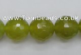 CKA221 15.5 inches 16mm faceted round Korean jade gemstone beads