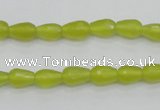 CKA228 15.5 inches 6*8mm faceted teardrop Korean jade gemstone beads