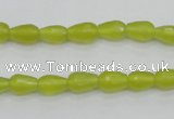 CKA228 15.5 inches 6*8mm faceted teardrop Korean jade gemstone beads