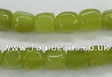 CKA23 15.5 inches 7*10mm nugget Korean jade gemstone beads