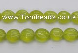 CKA235 15.5 inches 10mm flat round Korean jade gemstone beads