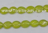 CKA242 15.5 inches 8*10mm oval Korean jade gemstone beads