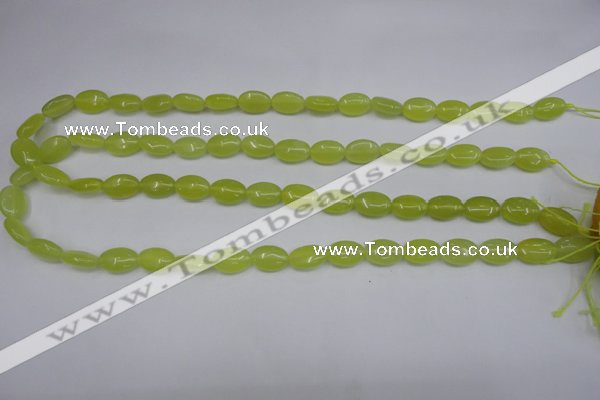 CKA243 15.5 inches 8*12mm oval Korean jade gemstone beads