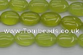 CKA244 15.5 inches 10*14mm oval Korean jade gemstone beads