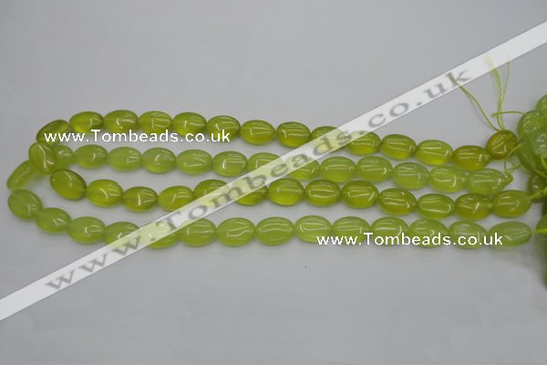 CKA244 15.5 inches 10*14mm oval Korean jade gemstone beads