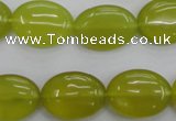 CKA247 15.5 inches 15*20mm oval Korean jade gemstone beads