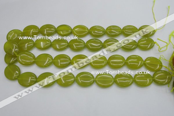 CKA249 15.5 inches 18*22mm oval Korean jade gemstone beads