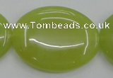 CKA252 15.5 inches 30*40mm oval Korean jade gemstone beads