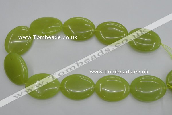 CKA252 15.5 inches 30*40mm oval Korean jade gemstone beads