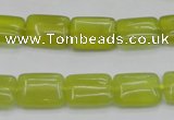 CKA260 15.5 inches 10*14mm rectangle Korean jade gemstone beads