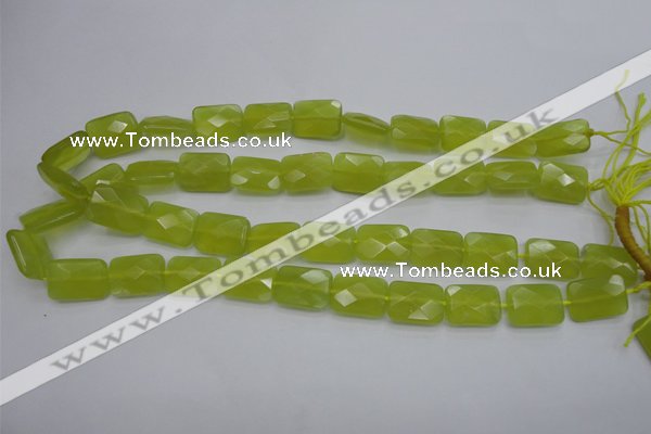 CKA281 15.5 inches 13*18mm faceted rectangle Korean jade gemstone beads