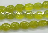 CKA31 15.5 inches 8*10mm oval Korean jade gemstone beads