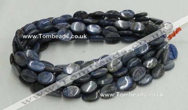 CKC09 16 inches 10*13mm flat oval natural kyanite beads wholesale