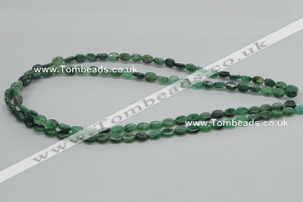 CKC109 16 inches 6*8mm oval natural green kyanite beads wholesale