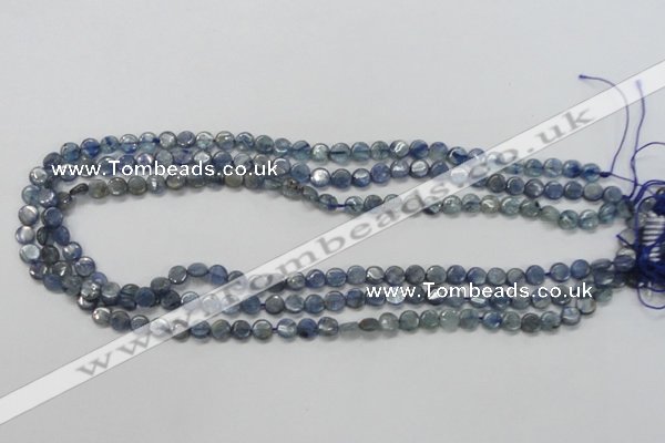 CKC201 15.5 inches 6mm flat round natural kyanite beads wholesale