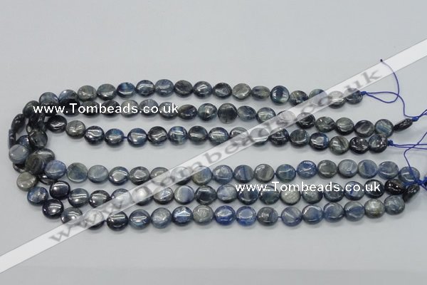 CKC202 15.5 inches 10mm flat round natural kyanite beads wholesale