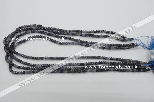 CKC215 15.5 inches 3*4mm faceted rondelle natural kyanite beads