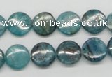 CKC22 16 inches 12mm flat round natural kyanite beads wholesale