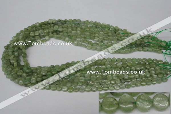 CKC251 15.5 inches 6mm flat round natural green kyanite beads