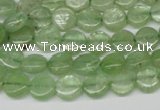 CKC252 15.5 inches 8mm flat round natural green kyanite beads