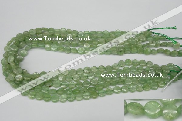 CKC252 15.5 inches 8mm flat round natural green kyanite beads