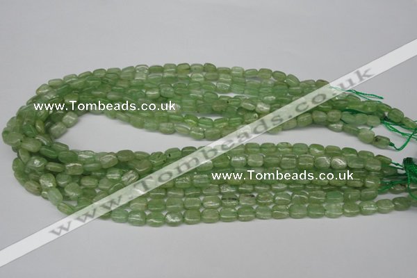 CKC259 15.5 inches 6*8mm rectangle natural green kyanite beads