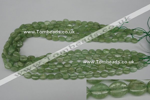 CKC266 15.5 inches 8*10mm oval natural green kyanite beads