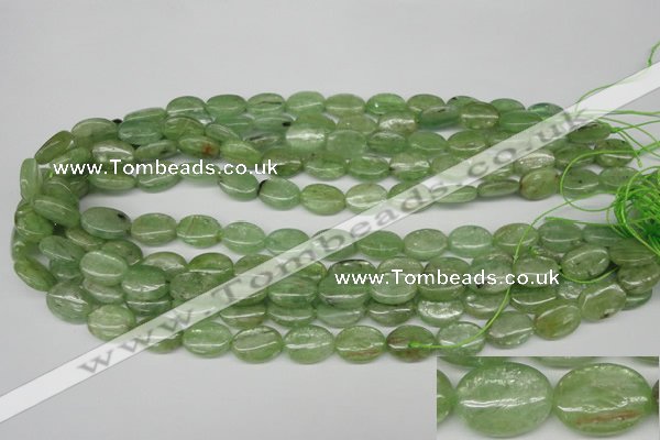 CKC267 15.5 inches 10*14mm oval natural green kyanite beads
