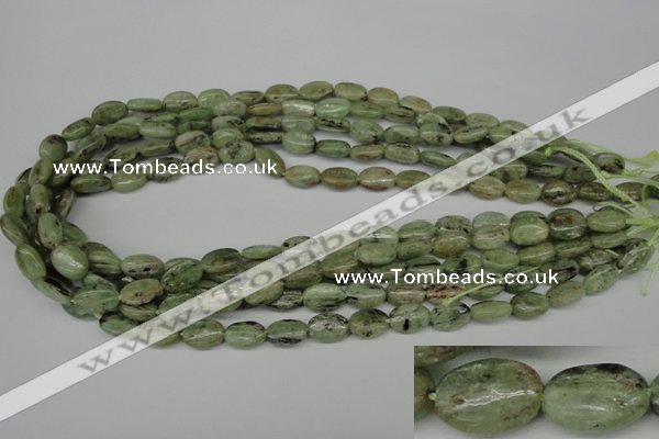 CKC270 15.5 inches 8*12mm oval natural green kyanite beads
