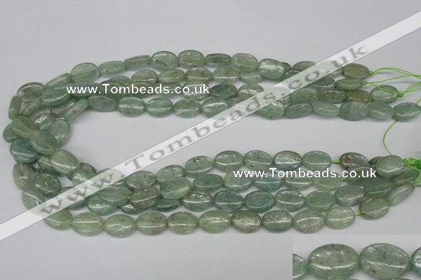 CKC271 15.5 inches 10*14mm oval natural green kyanite beads