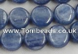 CKC511 15.5 inches 8mm flat round natural Brazilian kyanite beads