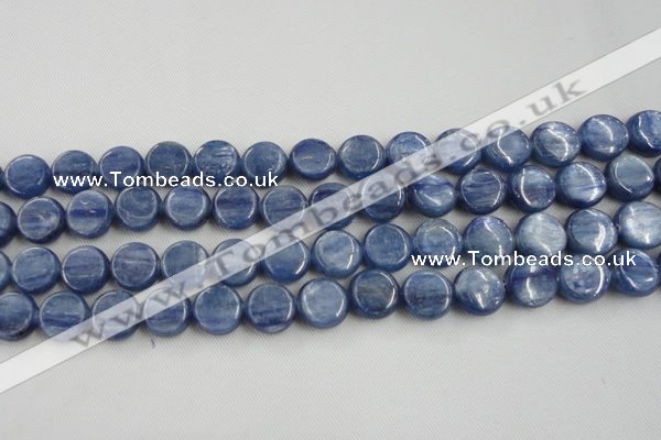 CKC511 15.5 inches 8mm flat round natural Brazilian kyanite beads