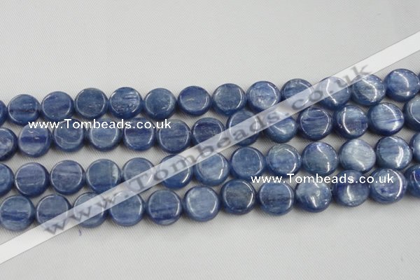 CKC513 15.5 inches 12mm flat round natural Brazilian kyanite beads