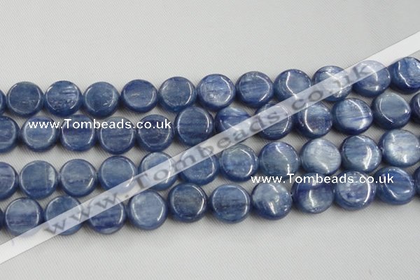 CKC515 15.5 inches 16mm flat round natural Brazilian kyanite beads