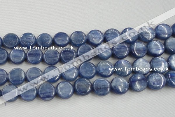 CKC516 15.5 inches 18mm flat round natural Brazilian kyanite beads