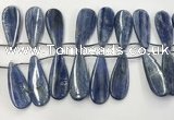 CKC554 Top drilled 12*30mm flat teadrop natural kyanite beads