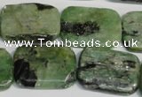 CKC69 15.5 inches 18*25mm rectangle natural green kyanite beads