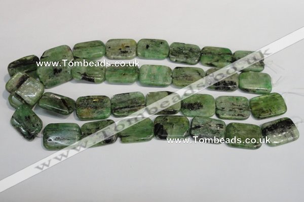 CKC69 15.5 inches 18*25mm rectangle natural green kyanite beads