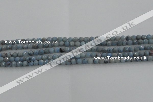 CKC701 15.5 inches 6mm faceted round imitation blue kyanite beads