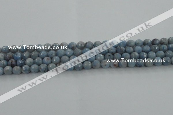 CKC702 15.5 inches 8mm faceted round imitation blue kyanite beads