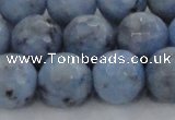 CKC706 15.5 inches 16mm faceted round imitation blue kyanite beads