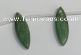 CKC72 15.5 inches 10*30mm marquise natural green kyanite beads