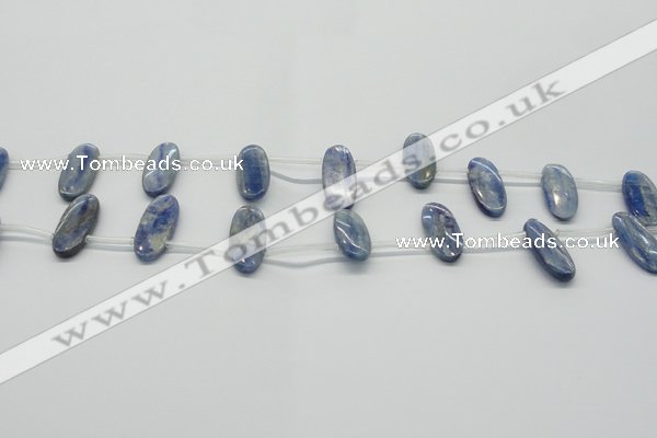 CKC75 Top drilled 11*25mm oval natural kyanite gemstone beads