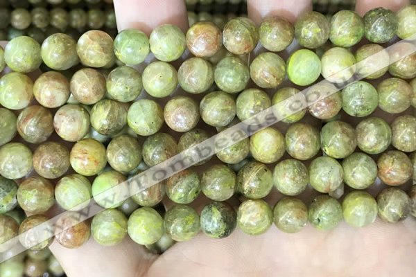 CKC762 15.5 inches 8mm round natural green kyanite beads