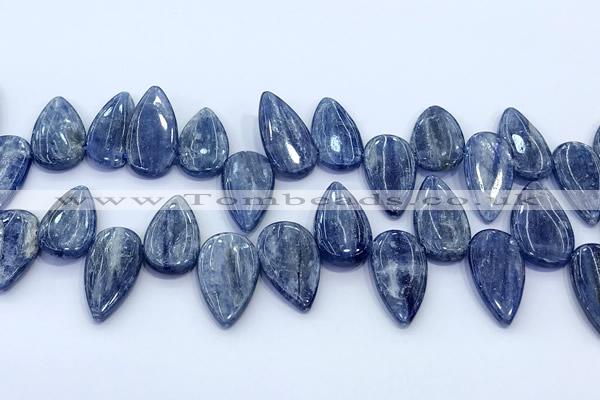 CKC820 15 inches 12*25mm - 14*28mm flat teardrop blue kyanite beads