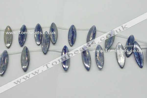 CKC83 Top drilled 13*40mm marquise natural kyanite gemstone beads