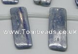 CKC86 Top drilled 12*30mm rectangle natural kyanite gemstone beads