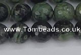 CKJ313 15.5 inches 10mm faceted round kambaba jasper beads